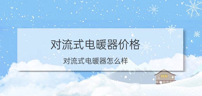 对流式电暖器价格 对流式电暖器怎么样